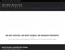 Tablet Screenshot of metrorealtyky.com